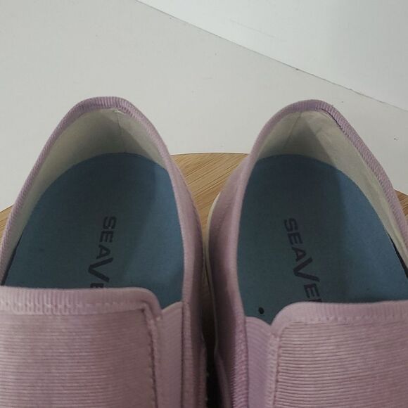 SeaVees Baja Slip on Platform Sneaker Iced Lavender Grossgrain Twill Women's 9.5 - Picture 7 of 11
